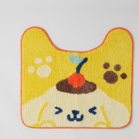 トイレ足元マット（55×60cm・ポムポムプリン）