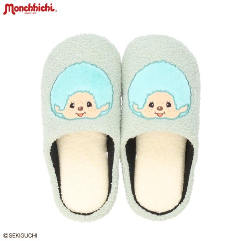 ルームシューズ（モンチッチ） ミントグリーン 305