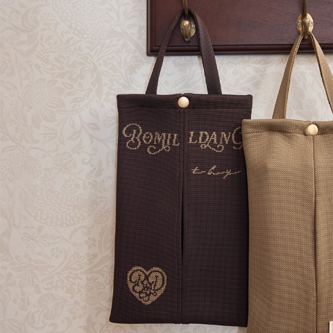 ティッシュケース（yumi） ダークブラウン 115