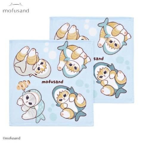 ハンドタオル（同柄2枚組・mofusand）
