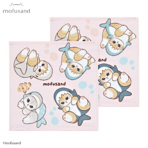 ハンドタオル（同柄2枚組・mofusand）