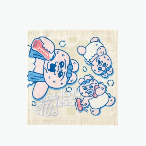 同柄2枚組ハンドタオル（おぱんちゅうさぎ）