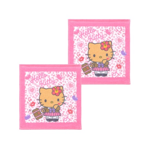 ハンドタオル（同柄2枚組・ハローキティ）