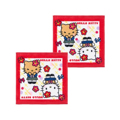 ハンドタオル（同柄2枚組・ハローキティ）