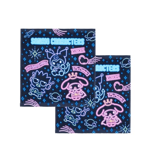ハンドタオル（同柄2枚組・サンリオキャラクターズ）