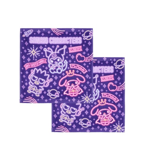 ハンドタオル（同柄2枚組・サンリオキャラクターズ）
