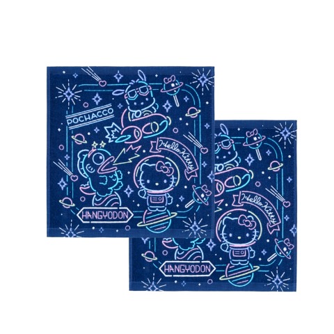 ハンドタオル（同柄2枚組・サンリオキャラクターズ）