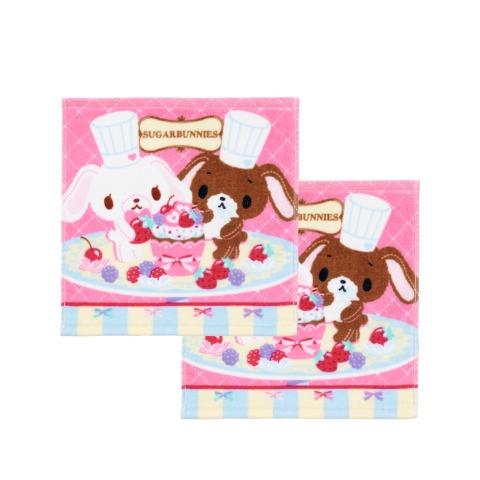ハンドタオル（同柄2枚組・シュガーバニーズ）