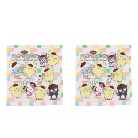 ハンドタオル（同柄2枚組・ポムポムプリン）