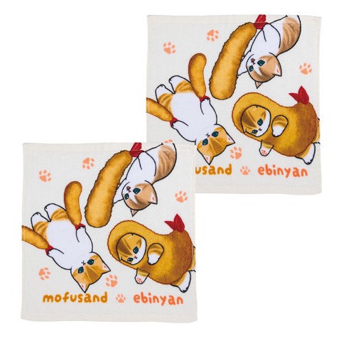 ハンドタオル（同柄2枚組・mofusand）