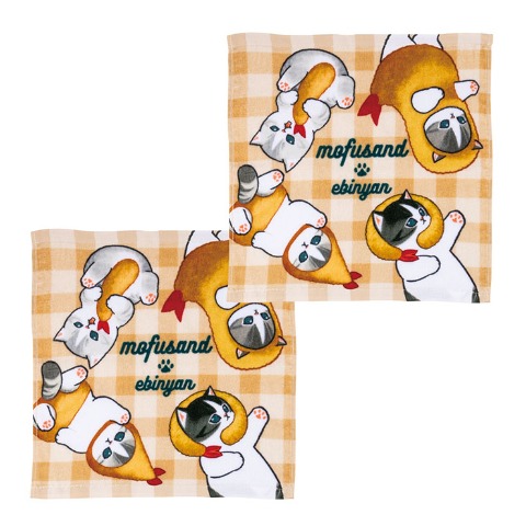 ハンドタオル（同柄2枚組・mofusand）