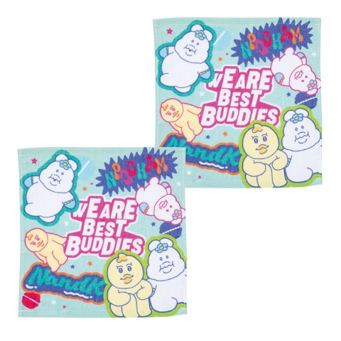 ハンドタオル（同柄2枚組・んぽちゃむ）