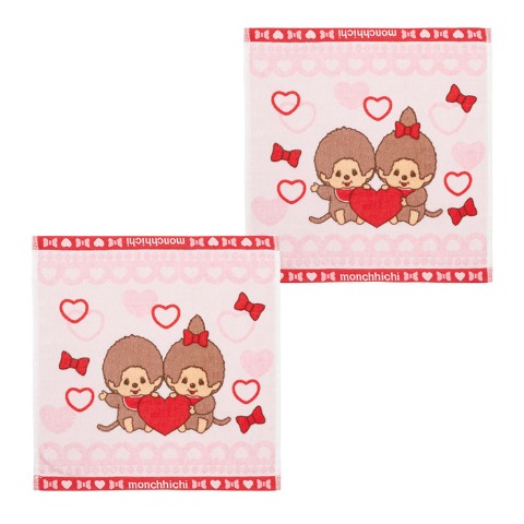 ハンドタオル（同柄2枚組・モンチッチ）