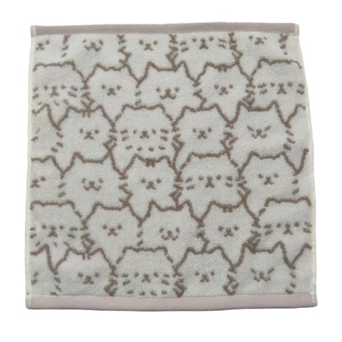 2枚組ハンドタオル（4つのこだわり・猫フェイス）