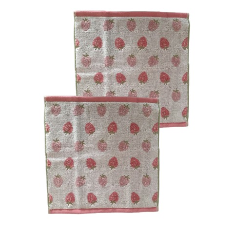 2枚組ハンドタオル（4つのこだわり・いちご）