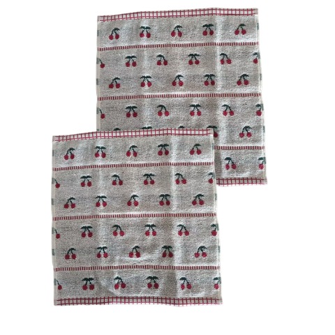 2枚組ハンドタオル（4つのこだわり・さくらんぼ）