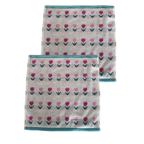 2枚組ハンドタオル（4つのこだわり・チューリップ）