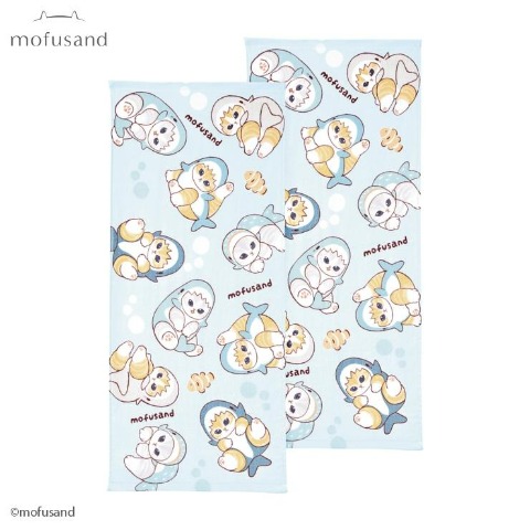 フェイスタオル（同柄2枚組・mofusand）