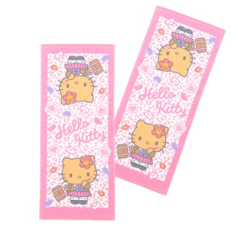 フェイスタオル（同柄2枚組・ハローキティ）