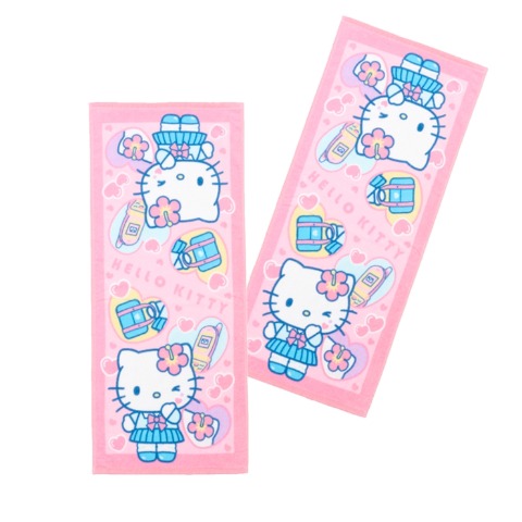 フェイスタオル（同柄2枚組・ハローキティ）