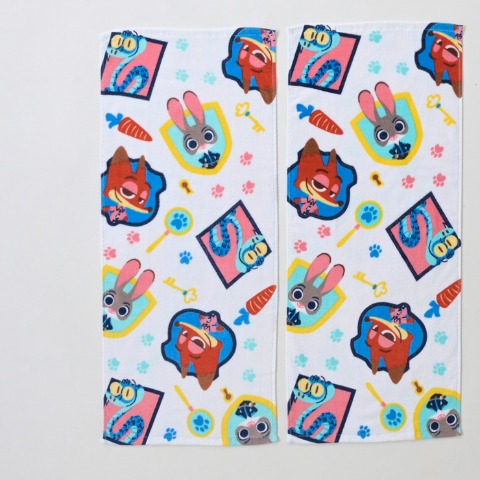 フェイスタオル（同柄2枚組・ズートピア）