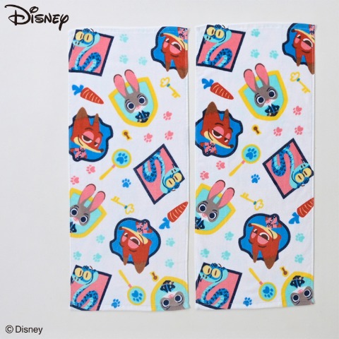 フェイスタオル（同柄2枚組・ズートピア）