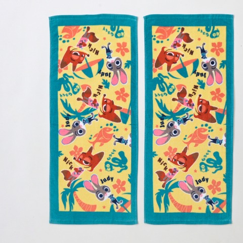 フェイスタオル（同柄2枚組・ズートピア）