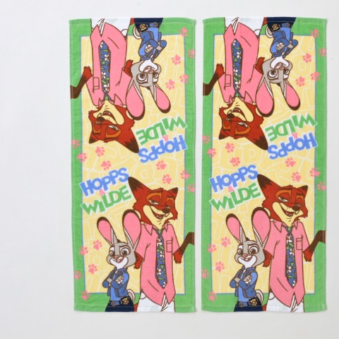 フェイスタオル（同柄2枚組・ズートピア）