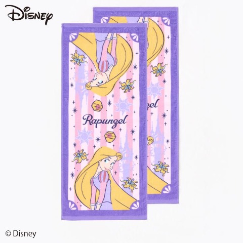 フェイスタオル（同柄2枚組・ラプンツェル）