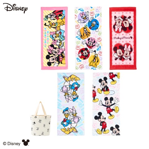 フェイスタオル（5枚組・ミッキー＆フレンズ）