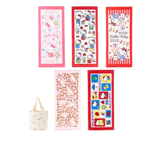 フェイスタオル（5枚組・ハローキティ）