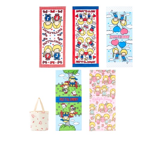 フェイスタオル（5枚組・パティ&ジミー）