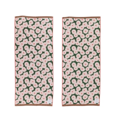 2枚組フェイスタオル（SEASON REASON) 花柄