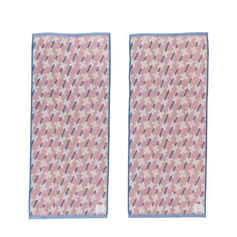 2枚組フェイスタオル（SEASON REASON) 小花柄