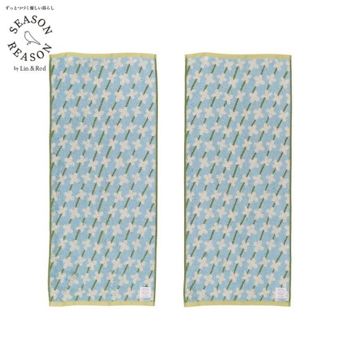 2枚組フェイスタオル（SEASON REASON) 小花柄