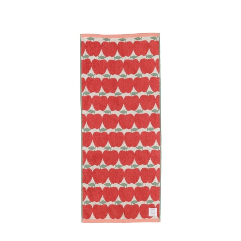 2枚組フェイスタオル（SEASON REASON) りんご柄