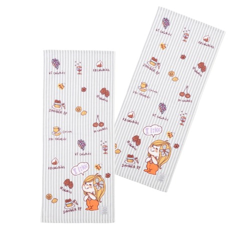 フェイスタオル（同柄2枚組　SEASON REASON・水森亜土）