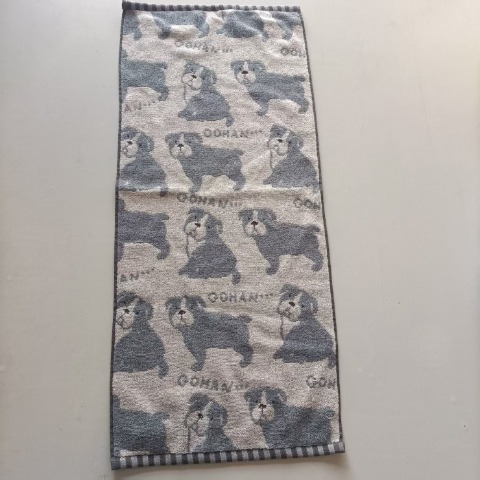 2枚組フェイスタオル（4つのこだわり・ブルドッグ）