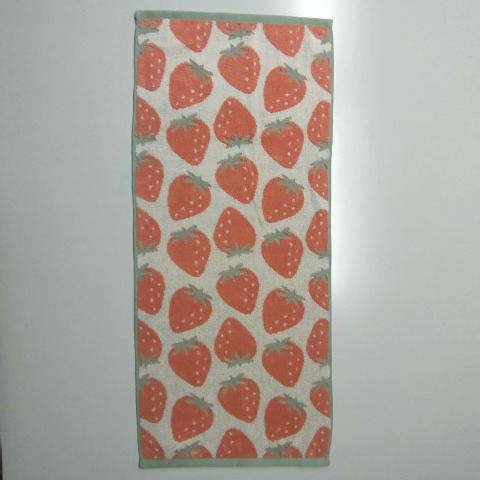 2枚組フェイスタオル（4つのこだわり・いちご）