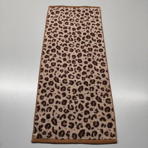 2枚組フェイスタオル（4つのこだわり・ヒョウ柄）