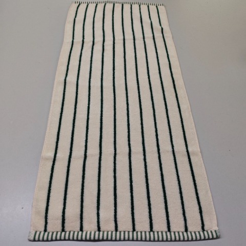 2枚組フェイスタオル（4つのこだわり・細ストライプ）