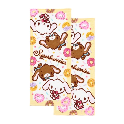 フェイスタオル（同柄2枚組・シュガーバニーズ）