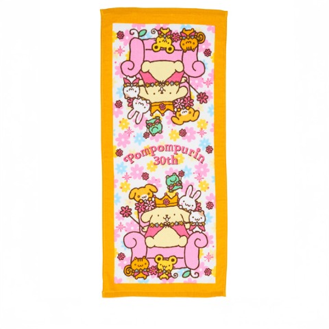 フェイスタオル（同柄2枚組・ポムポムプリン）