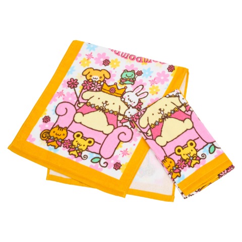 フェイスタオル（同柄2枚組・ポムポムプリン）