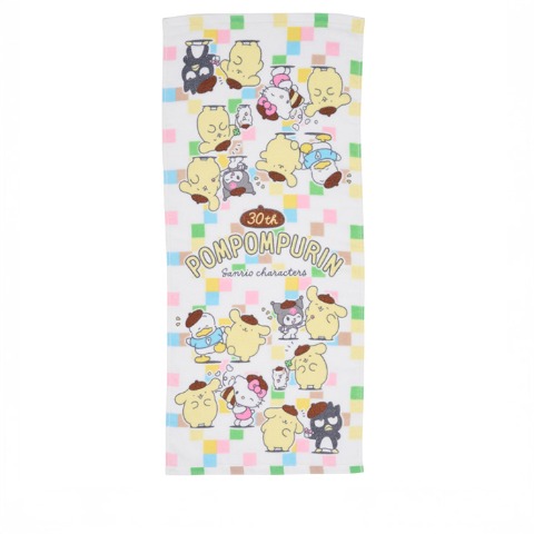 フェイスタオル（同柄2枚組・ポムポムプリン）