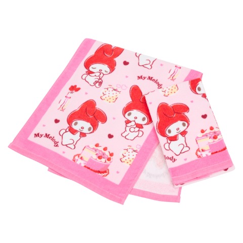 フェイスタオル（同柄2枚組・マイメロディ）