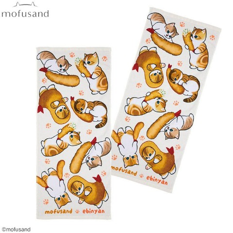 フェイスタオル（同柄2枚組・mofusand）