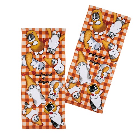 フェイスタオル（同柄2枚組・mofusand）