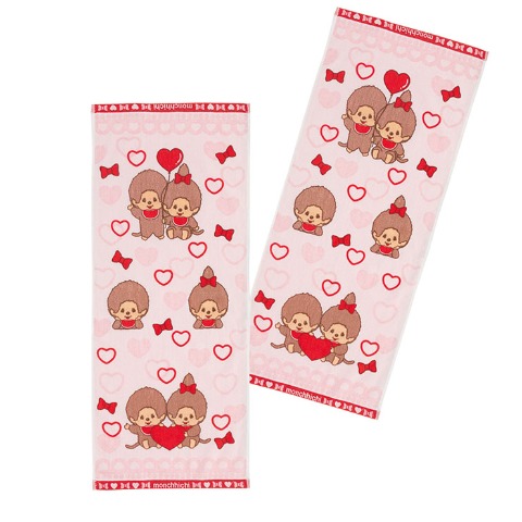 フェイスタオル（同柄2枚組・モンチッチ）