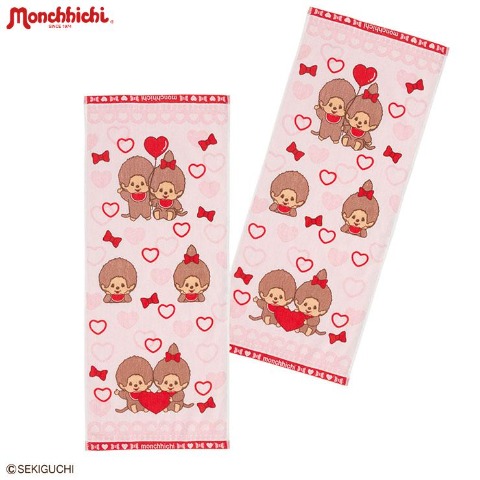 フェイスタオル（同柄2枚組・モンチッチ）